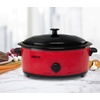 image:imageNESCO 481614 Electric Roaster Oven for Everyday Home Cooking White 6Quart Countertop Roaster with Porcelain Coated Steel CookwellRed