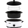 image:imageNESCO 481614 Electric Roaster Oven for Everyday Home Cooking White 6Quart Countertop Roaster with Porcelain Coated Steel CookwellWhite