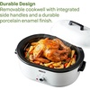 image:imageNESCO MWR1814 Electric Roaster Oven for FamilySize Meals White 18Quart Countertop Roaster with Adjustable Temperature ControlWhite