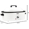 image:imageNESCO MWR1814 Electric Roaster Oven for FamilySize Meals White 18Quart Countertop Roaster with Adjustable Temperature ControlWhite