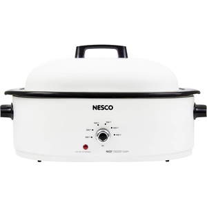 image:imageNESCO MWR1814 Electric Roaster Oven for FamilySize Meals White 18Quart Countertop Roaster with Adjustable Temperature ControlWhite