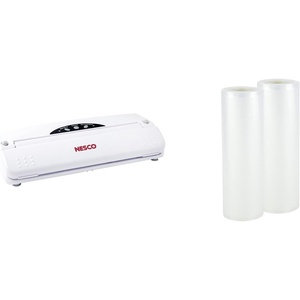 image:imageNesco VS01 One Touch Operation Food Vacuum Sealer  Nesco VS03R Vacuum Sealer Bag Rolls 787 inch x 1970 feet 2 Count