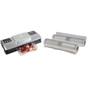 image:imageNesco VSS01 Automatic Food Vacuum Sealer with Digital Scale  Nesco VS03R Food Vacuum Sealer Bag Rolls 787 inch x 1970 feet 2 Count
